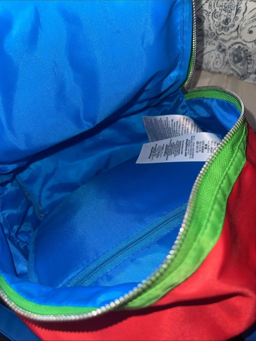 Disney Yellow, Green & Blue Kids Backpack with Mickey & Friends